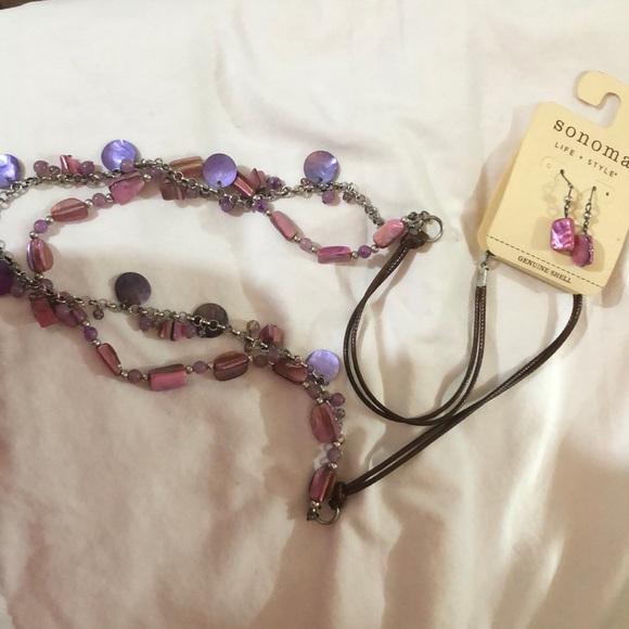 Shell Necklace and Earrings Set - Picture 7 of 11